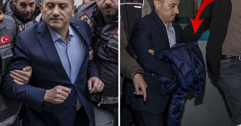 Tuncay Sonel, cezaevine götürülürken ellerini montuyla kapattı