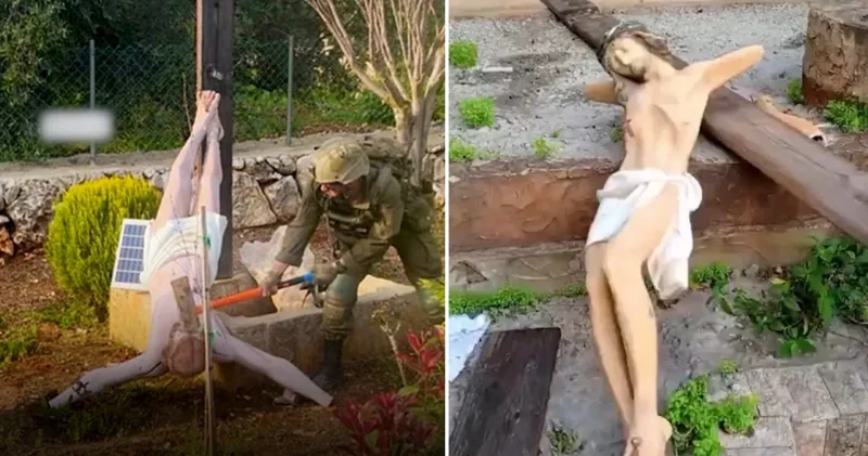 İsrail den Hazreti İsa heykelini parçalayan askere göstermelik ceza Dünya Haberleri