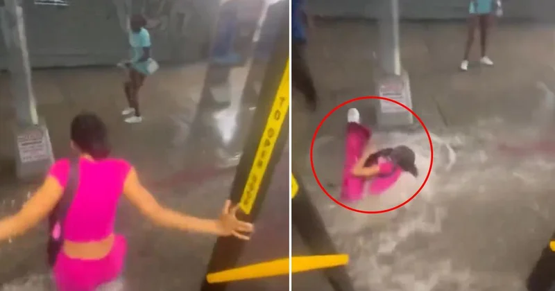 Selin vurduğu kentte korkunç görüntü! Otobüsten inince akıntıya kapıldı