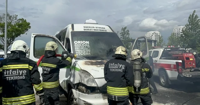 Minibüsün durumuna yakınırken yangına yakalandılar Sosyal medya fenomeni o anları anlattı Tekirdağ Haberleri