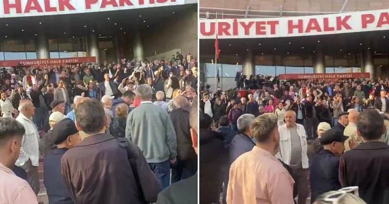 CHP Genel Merkezi nin önünde Hain Kemal sloganları atılıyor