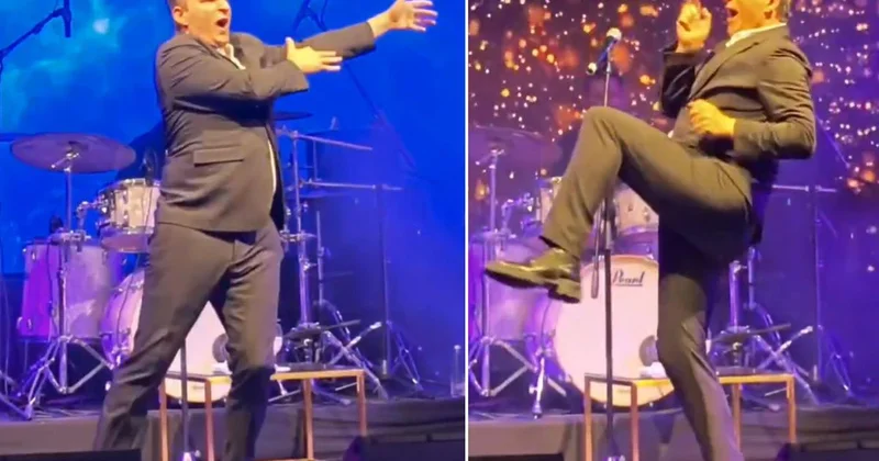 Dubai’de konser veren Rafet El Roman ın dansı geceye damga vurdu