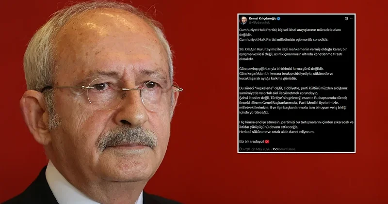 Kılıçdaroğlu ndan mutlak butlana ilişkin ilk açıklama: CHP kişisel ikbal arayışlarının mücadele alanı değildir Politika Haberleri