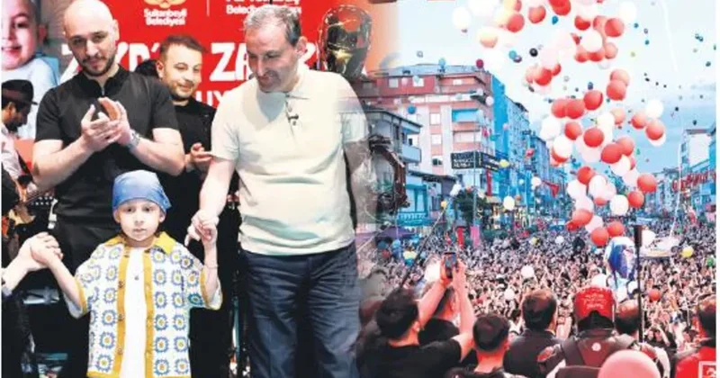 Balonlar kanseri yenen Zeyd için gökyüzüne bırakıldı