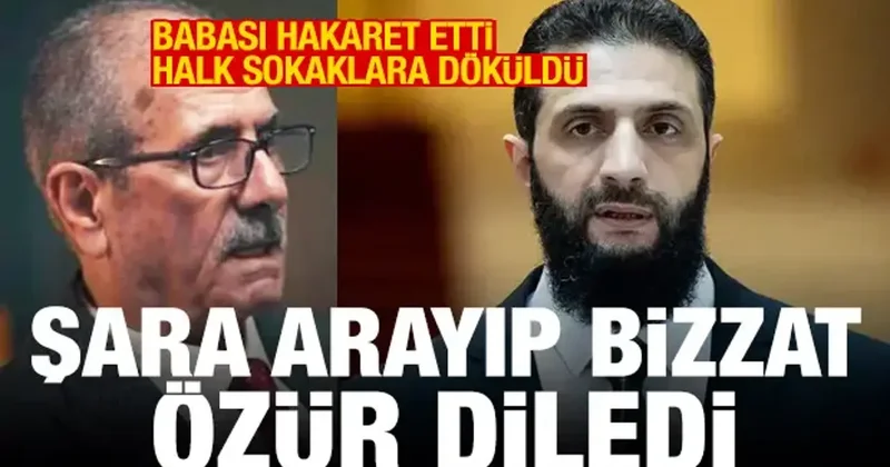 Babasından Deyrizor halkına hakaret! Şara arayıp özür diledi