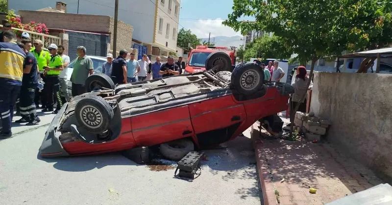 Niğde’de otomobil ters döndü: 1 yaralı