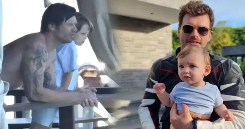 Kıvanç Tatlıtuğ ailesiyle Bodrum da! Kurt Efe ile balık tuttu