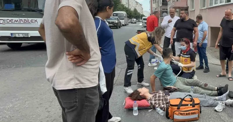 Çorlu’da ATV ile motosikletin çarpıştığı kazada 2 kişi yaralandı