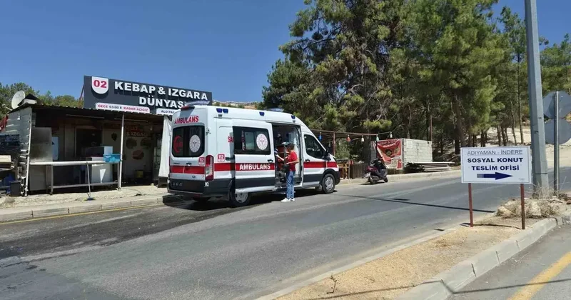 Devrilen motosikletteki 2 kişi yaralandı