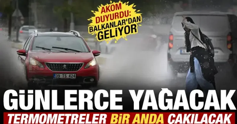 AKOM tarih verdi: İstanbul da sağanak ve serin hava başlıyor! Günlerce sürecek...