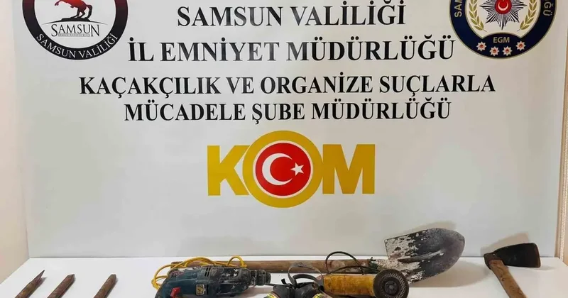 Halı altındaki gizli geçit kaçak kazıyı ortaya çıkardı