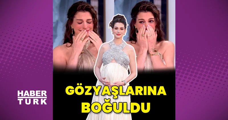 Üçüncü çocuğuna hamile olan Anne Hathaway gözyaşlarına boğuldu