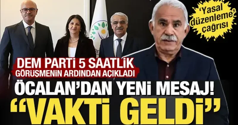 İmralı heyeti Öcalan ın yeni mesajını paylaştı! Yasal düzenleme çağrısı!