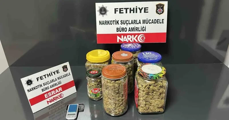 Fethiye’de 1195 gram uyuşturucu madde ele geçirildi