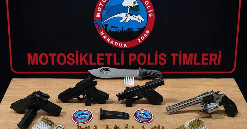 Polisin şüphe üzerine durdurduğu araçtan silah çıktı