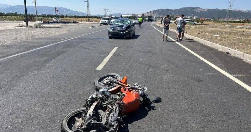 Burdur da otomobille çarpışan motosikletin sürücüsü öldü