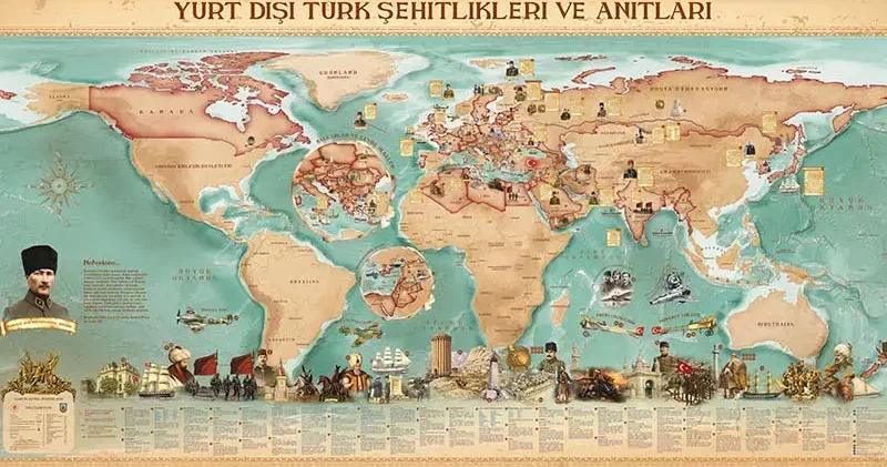 MSB Harita Genel Müdürlüğü, yurt dışındaki şehitliklerin haritasını çıkardı