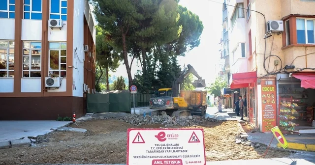 Efeler de adliye yanında yol yenileme çalışması başladı Aydın Haberleri Habertürk Yerel Haberler