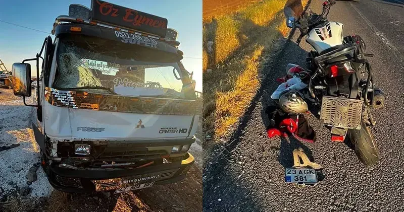 Diyarbakır da kamyonet ile motosiklet çarpıştı: 1 ölü, 1 yaralı