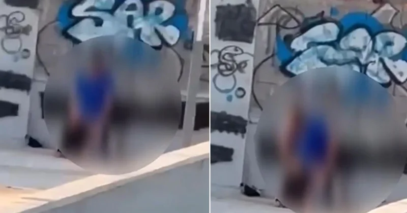 Güpegündüz çatıda ilişkiye girdiler
