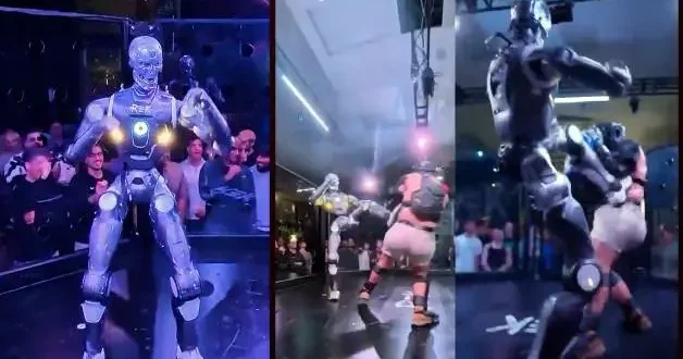 Robot ile insanın karşılaştığı müsabaka nefesleri kesti! Robot rakibini nakavt etti!