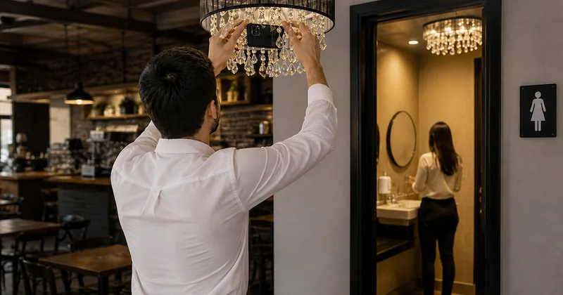 Kafenin tuvaletinde avizeye yerleştirdiği telefonla kadınları gizlice kaydetti! Garson için mahkemeden şaşırtan karar Sözcü Gazetesi