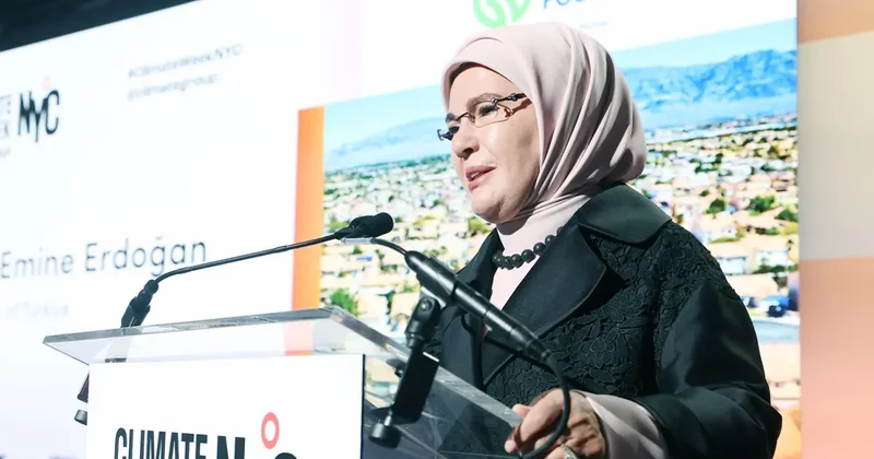 Emine Erdoğan, New York İklim Haftası açılışında konuştu