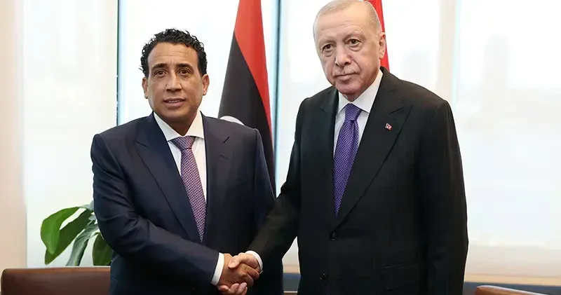 Cumhurbaşkanı Erdoğan, Libya Başkanlık Konseyi Başkanı Menfi’yi kabul etti