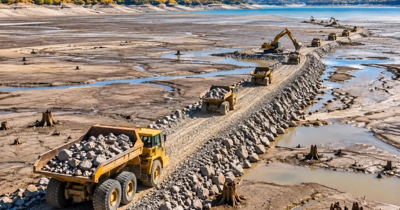 Dev gölün suyunu çekip dibine yol yapmaya başladılar Sözcü Gazetesi