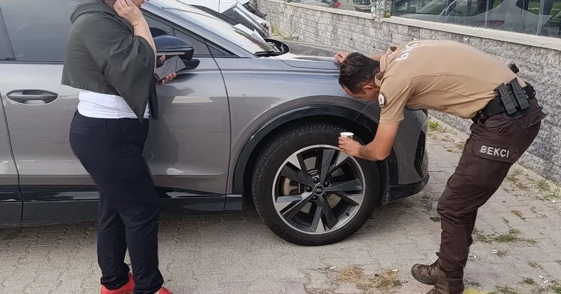 Araç motoruna giren yavru kediyi, polisin telefonundan yükselen miyavlama dışarı çıkardı