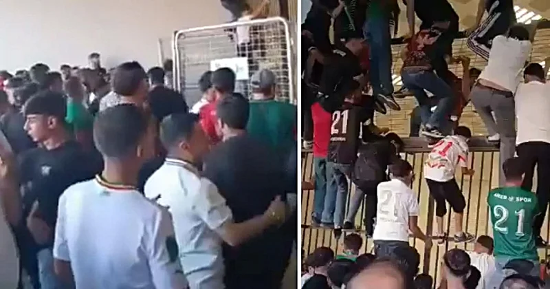 Bilet almadan stadyuma daldılar! Kaçak giriş anları kamerada