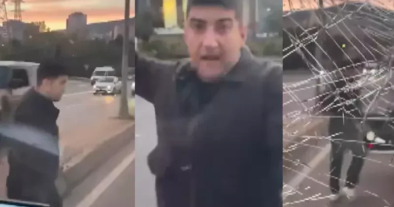Ümraniye de trafik tartışmasında aracın camını yumruklayıp kırdı