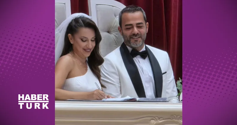 Oyuncu Kerem Fırtına ile haber spikeri Gözde Şeker evlendi Magazin haberleri