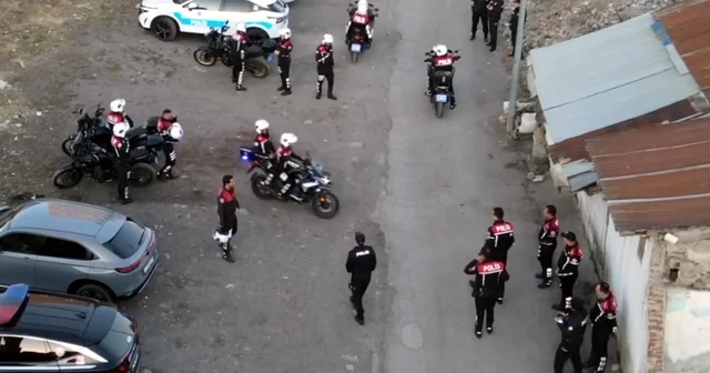 Erzurum da metruk binalarda dron destekli arama Erzurum Haberleri