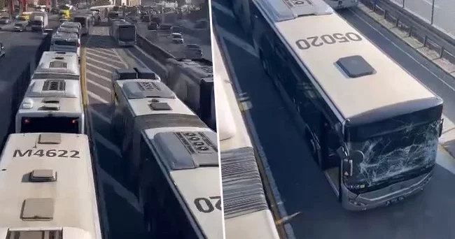 Sefaköy de metrobüs kazası! Ekipler olay yerine sevk edildi