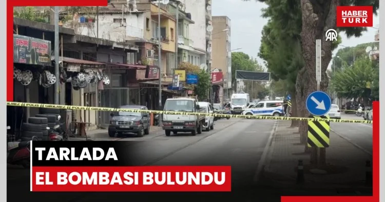 Tarlada el bombası bulundu