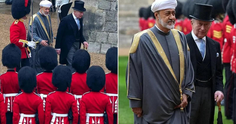 İngiliz kraliyet ailesi Umman Sultanı nı şanına yaraşır şekilde karşıladı