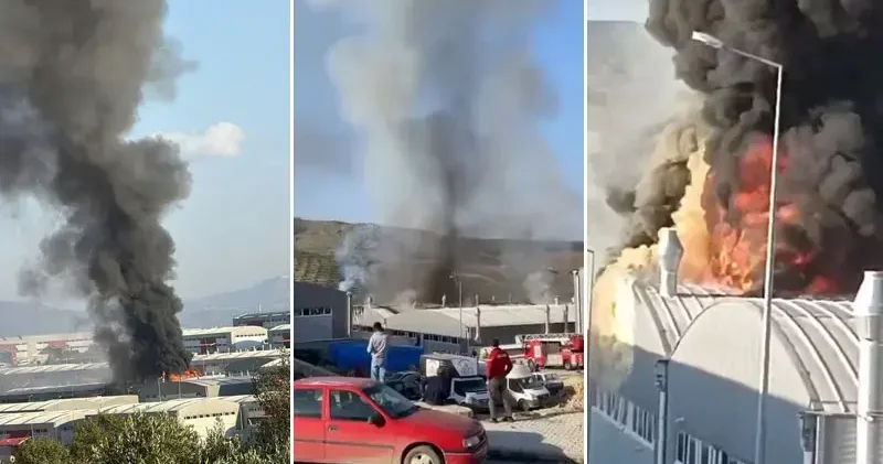 Mobilya fabrikasında yangın