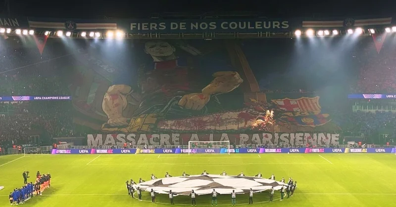 PSG tribünlerinde skandal pankart: Barcelona soluğu UEFA da aldı Sözcü Gazetesi