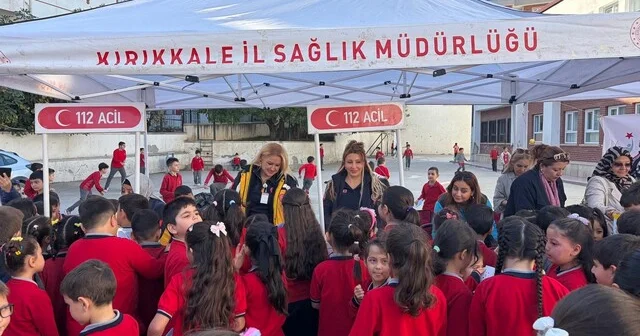 Kırıkkale de ilkokul öğrencilerine sağlık eğitimi verildi Kırıkkale Haberleri Habertürk Yerel Haberler