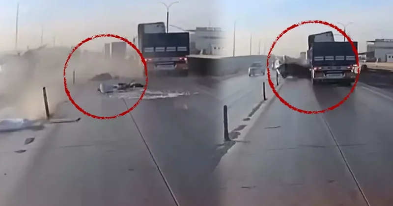 Konya da hatalı sollama yaparken tırın önünde kaldı! 6 kişi yaralandı