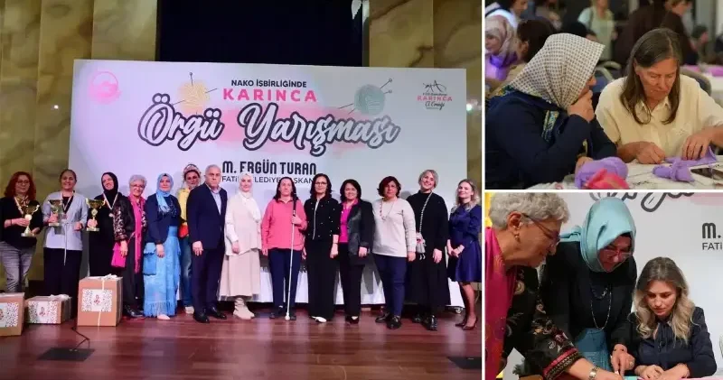 Fatih’te örgü yarışması büyük ilgi gördü: 500 kadın örerek yarıştı Hayat Haberleri