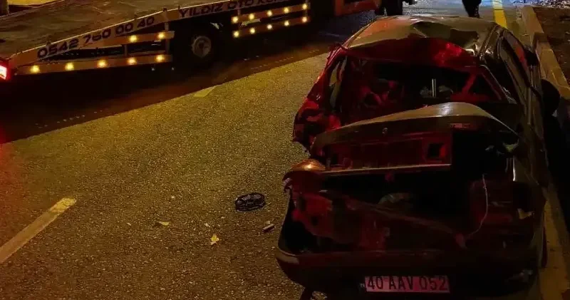 Kaldırıma çarpan otomobil takla attı: Bir yaralı Kırşehir Haberleri