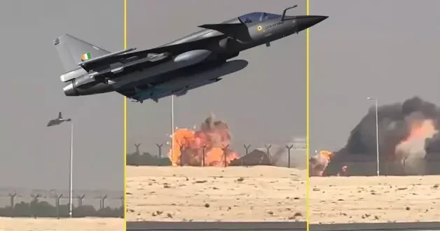 Bir Hint Tejas savaş jeti, Dubai Air Show da yere çakıldı