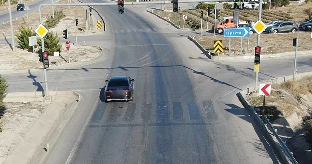 Burdur da dron destekli trafik denetimi Burdur Haberleri