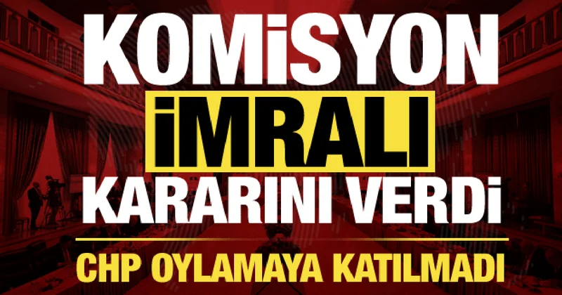 Oylama yapıldı! Komisyon oy çokluğuyla İmralı ya gidiyor: AK Parti ismi belirledi