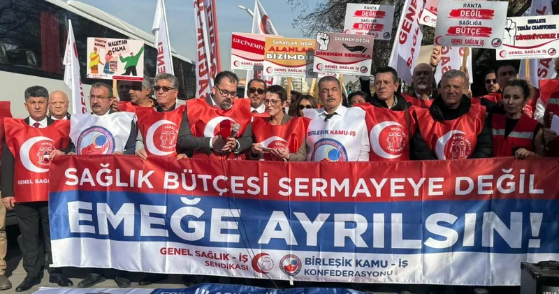 Sağlık emekçileri Meclis’in önünden haykırdı: Halk sağlığı rant düzenine teslim edilemez