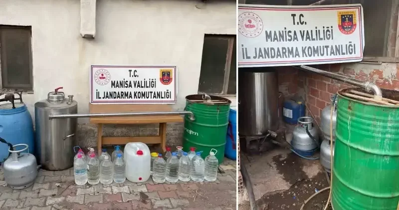 Manisa’da 112 litre sahte içki ele geçirildi Manisa Haberleri