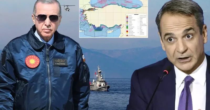 Türkiye den Yunanistan a DMP resti! Haritayı güncellediler, tepki sert oldu