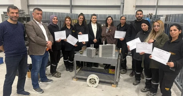 Sanayide kadın gücü: Çorum da 15 kadın kaynakçı sertifikalarını aldı Çorum Haberleri